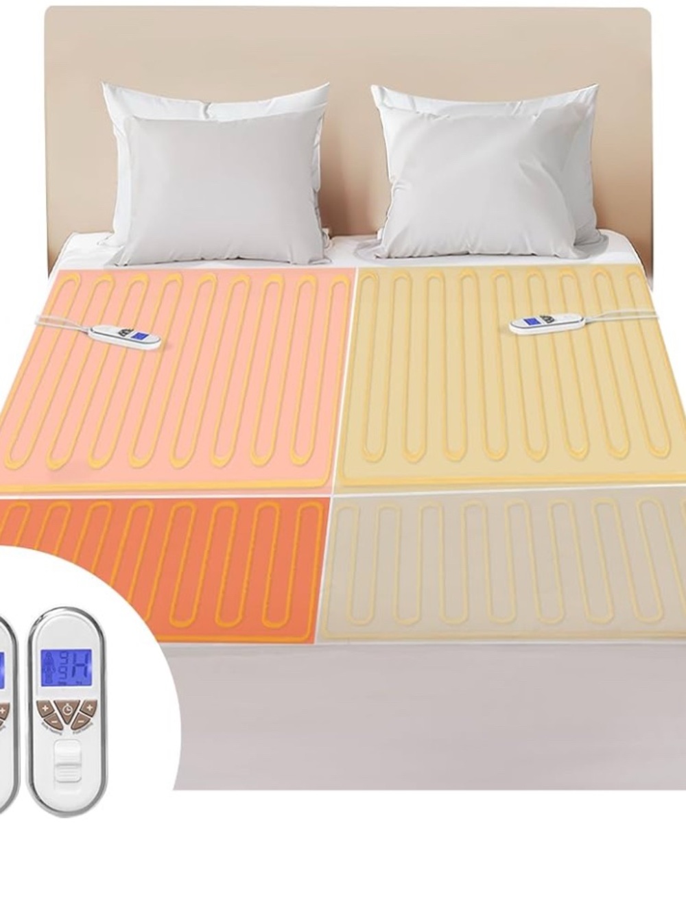 BNIB BWARM Premium Multi Zone Electric Heated Mattress Pad - Cal King